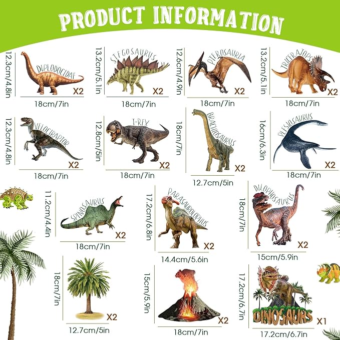 Faccito 57 Pcs Dinosaur Hanging Swirls Birthday Party Decorations Jungle Theme Party Supplies Dinosaur Foil Swirls Ceiling Spiral Streamers for Girl Boy Baby Shower, Only 27 Cards