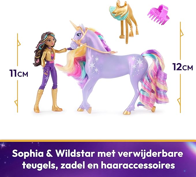 Unicorn Academy, Sophia & Wildstar with 2 Accessories & Hair Tool, Dolls & Unicorn Toys for Girls Ages 4 and up