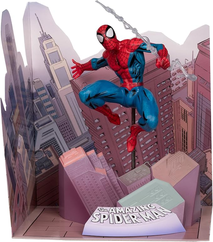 McFarlane Toys Marvel Spider-Man 1:10th Scale Collectible with Scene (The Amazing Spider-Man #1)