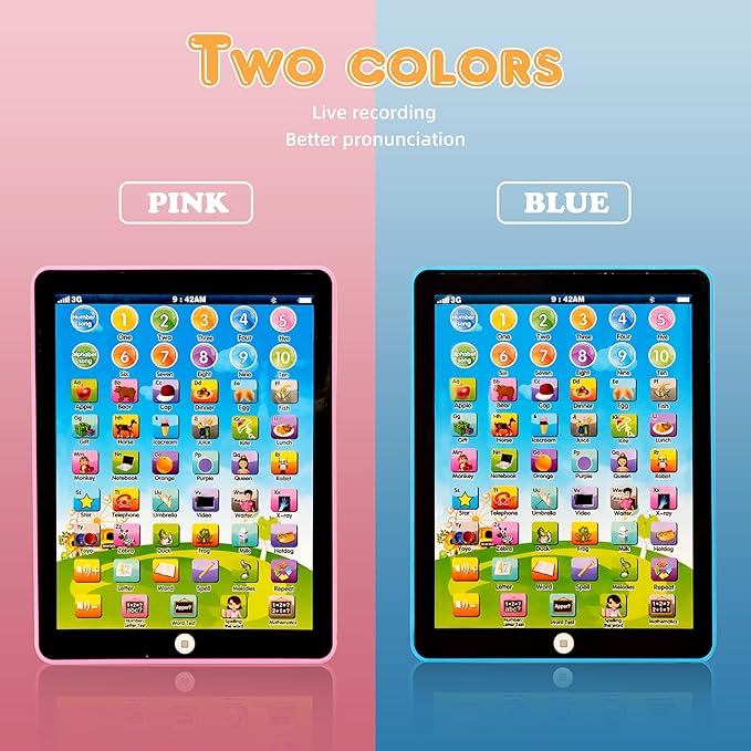 Kids Tablet -Learning Pad,with 6 Games to Learn Music/Words/Learning Letters/Alphabet,Education Tablet for Kids for Boys & Girls 3 Years Up…