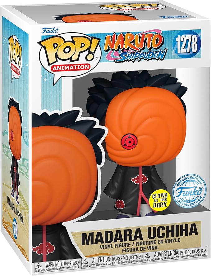 Funko Pop Animation: Naruto Shippuden Tobi & Madara Uchiha, Multicolor Collectible Vinyl (Special Edition Glow)