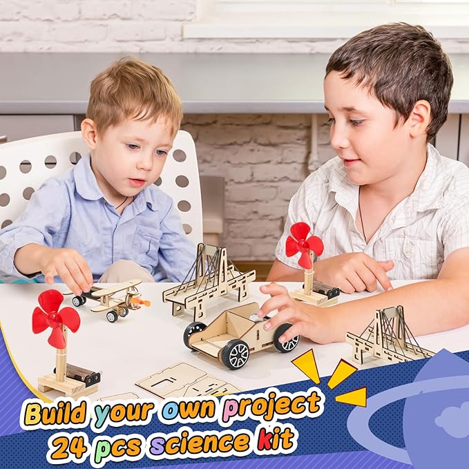 24 Pcs Party Favors for Kids Age 6-10, Treasure Box Toy Stem Kit Party Favors Science STEM Kits for Boys girls Age 6 7 8 9 10 12 Classroom Giveaways, Carnival Prizes, Birthday Treats, Party Supplies