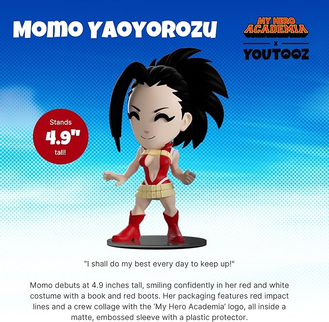 Youtooz Momo Yaoyorozu 4.9" Vinyl Figure – Momo Yaoyorozu Action Figure from My Hero Academia Anime Collection