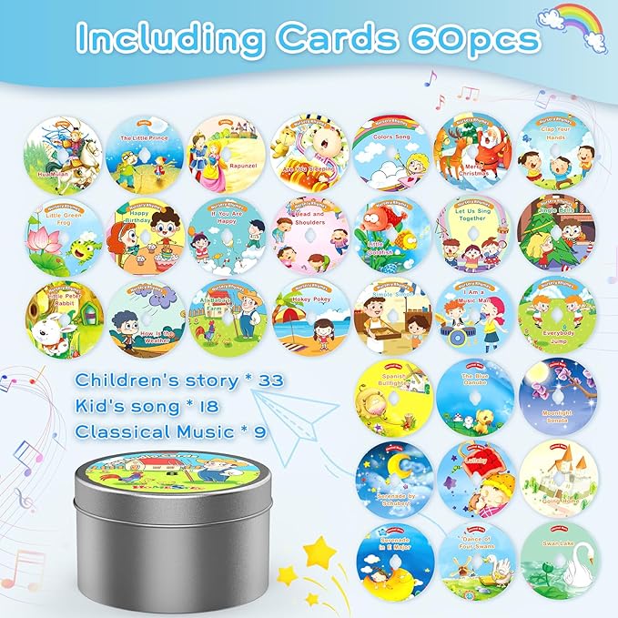 HOMESTEC B Version Flash Cards Player Toy, Thicker, Less Prone to Bending and Can Be Used Longer Educational Learning Sensory for Toddler