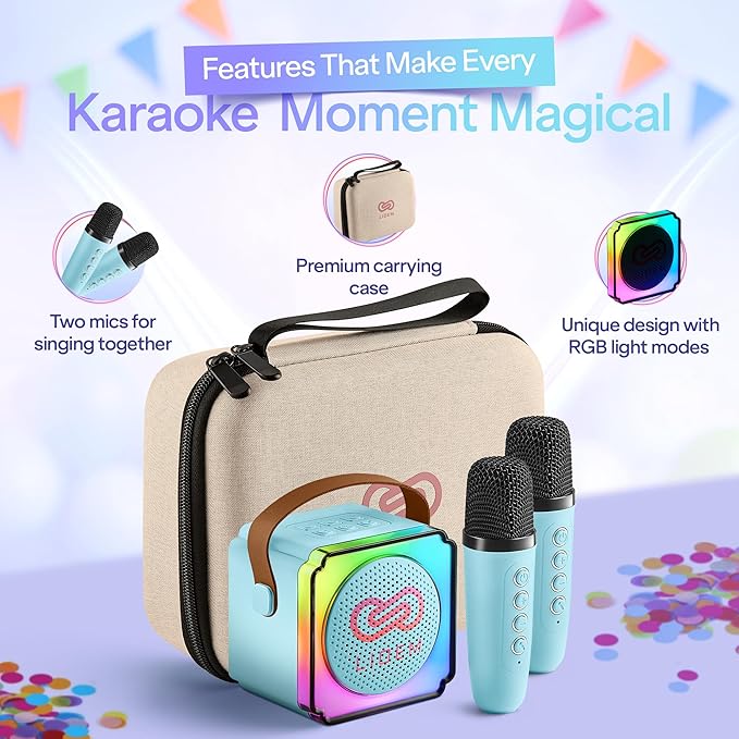 Karaoke Machine for Kids (1, Blue)