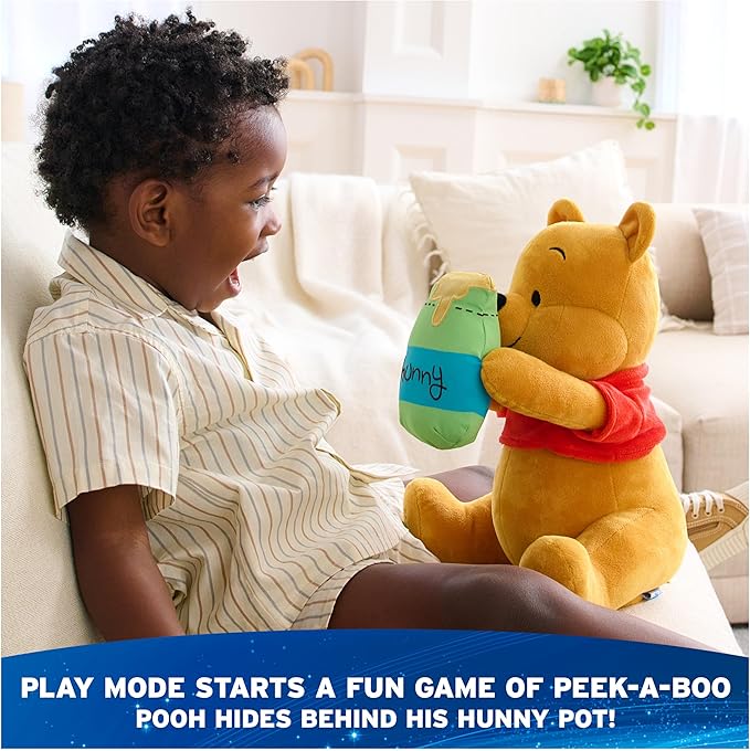 GUND Disney Official Peek-a-Boo Winnie The Pooh Plush, Interactive Stuffed Animal, Sensory Toys for Ages 0 and Up, Yellow, 11”