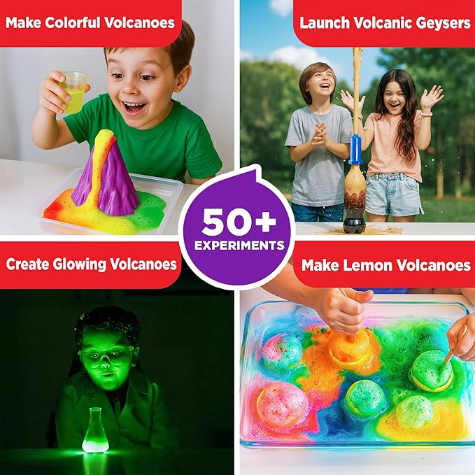 Doctor Jupiter Erupting Volcano Science Kit for Kids Ages 8+ | Birthday Gift Ideas for Boys 8-9-10-11-12 Year Olds | STEM Learning & Educational Science Projects