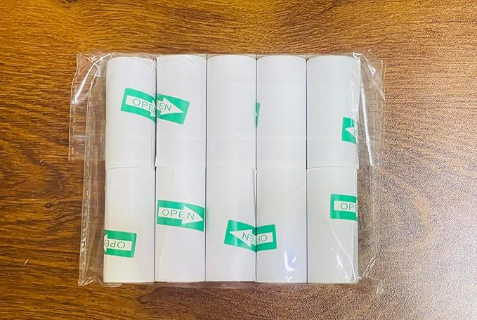 Mini Thermal Printer Sticker Paper,2.2x0.98in(57X25mm), Compatible with iDPRT, CILSER Thermal Printer Paper for Mini Printer/Kids Camera Width Under 57mm, HD,Inkless,Waterproof(Sticky 10 Rolls)