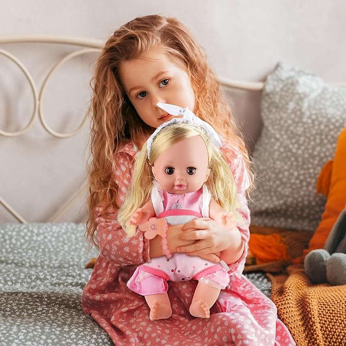 Valentines Day Gifts for Kids, Baby Doll Playsets, Baby Doll with Accessories Set for Girls 3-5, Baby Doll Set for 3 4 5 Year Old Girl (Doll Playset)