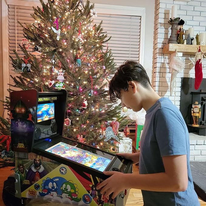 Legends Pinball Micro, Arcade Machine Console, Classic Retro Video Games, 50 Built in Licensed Pinball Games, Space Invaders, Bubble Bobble,Time Machine, WiFi, HDMI, Bluetooth