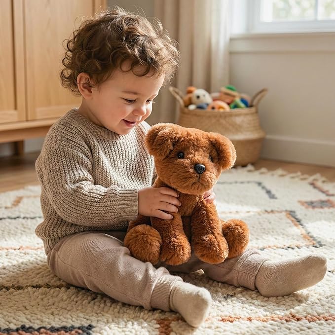 Chocolate Labs Labrador Stuffed Animals, Stuffed Puppies, Retrievers Dog Plush Toys for Kids Boys Girls Birthday Bedtime Gifts, 7.9 inches, Brown Chocolate