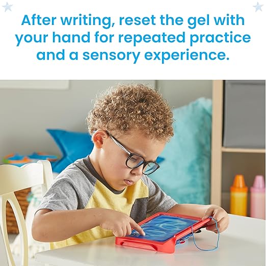 hand2mind Letter Tracing Sensory Pad, Reusable Handwriting Practice for Kids 3-5, Learn to Write, Letter Tracing Board, Toddler Writing Practice, Montessori Alphabet Toys, Preschool Learning Toys