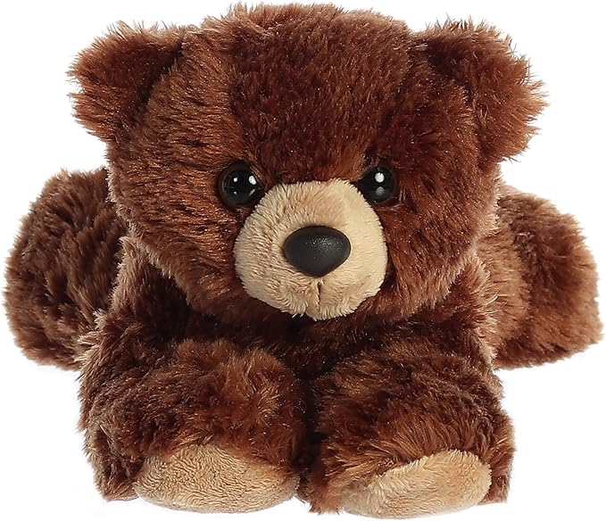 Aurora® Adorable Mini Flopsie™ Barnsworth™ Stuffed Animal - Mini Companions Ready for Playful Adventures - for Kids All Ages, Toddlers, Adults, and Families - Brown 8 Inches