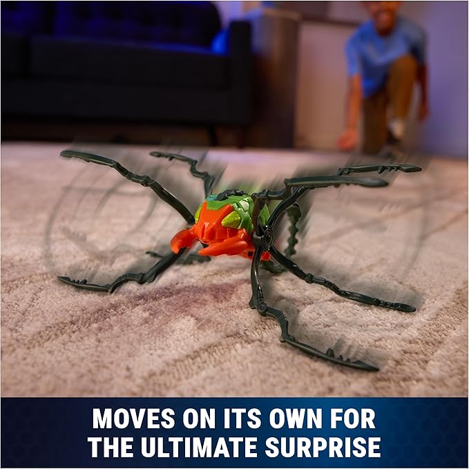 HEX Bots Skitter Bot Scorpion, Robotic Kids Toys with Insect-Like Movement for Indoor/Outdoor Play, Robot Toys for Boys & Girls Ages 4 & Up, Red