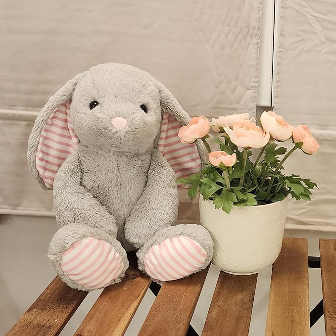 Gray Bunny Rabbit Stuffed Animals Plush Toys for Kids Girls Boys Baby Birthday Bedtime Gift, 17.7 inches