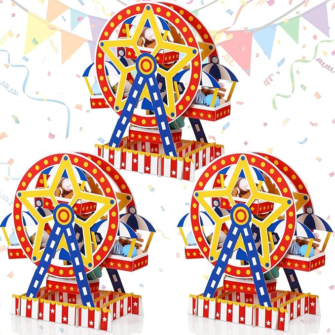 Epakh Carnival Ferris Wheel Centerpiece Carnival Theme Party Decorations Cake Holder Circus Favor Supplies for Candy Desserts Cake Ferris Wheel Party Decorations