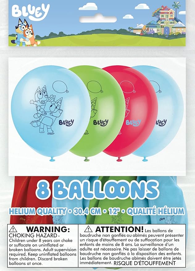 Unique Bluey Balloons Bundle - Bluey Themed Balloons Latex & Foil, with Checklist - Bluey Birthday Decorations, Bluey Party Supplies, Bluey Party Decorations
