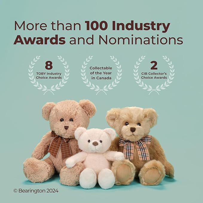 Bearington Swings Monkey Stuffed Animal - 15" Stuffed Monkey Toys - Soft Washable Plush Monkeys with Lifelike Features for Babies, Toddlers, and Animal Lovers - Adorable Gift for Kids