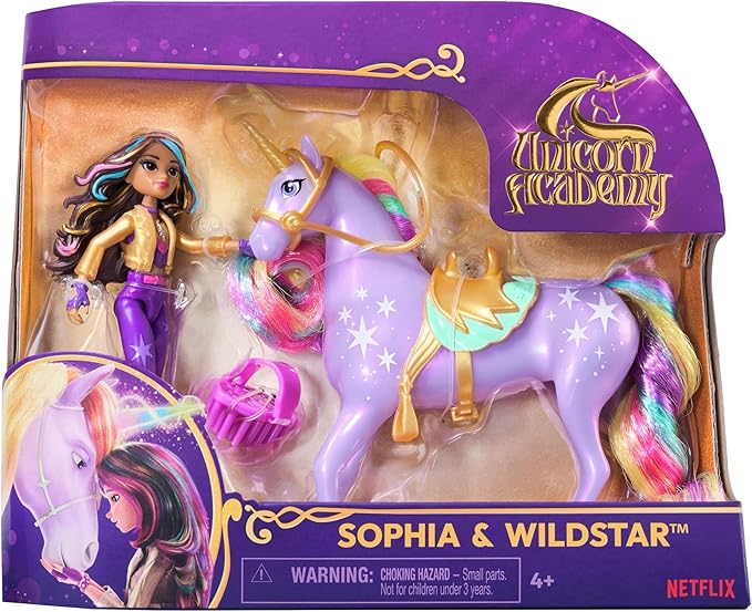 Unicorn Academy, Sophia & Wildstar with 2 Accessories & Hair Tool, Dolls & Unicorn Toys for Girls Ages 4 and up