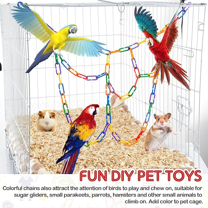 Wettarn Bucket of 1000 Pcs Rainbow C Clip Hooks Chain Links Operation Christmas Plastic Kids Counting Toys Bulk Math Manipulatives Counters for Learning Supplies DIY Education Gifts Fine Motor Skill