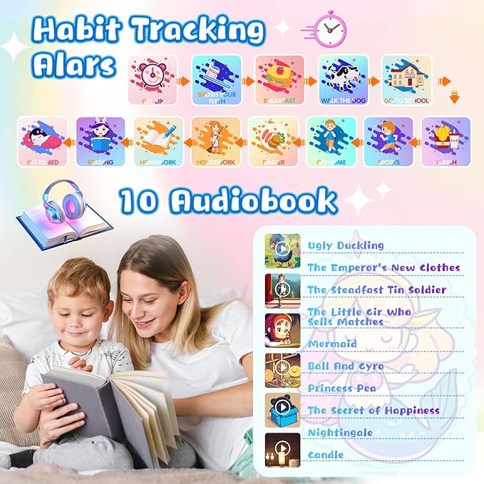 Smart Watch for Girls Boys, Kids Smartwatch with 4G SIM Card, Smart Watch for Kids Touch Screen SOS Emergency Call Calculator Clock Camera Games Music Player, Toys Gifts for Ages 4-12 (Black)