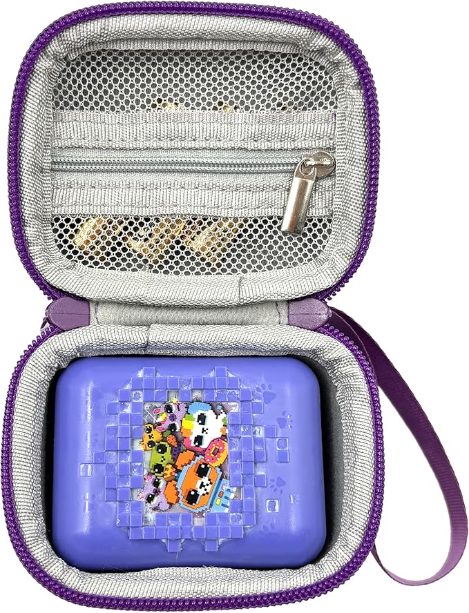 Hard Carrying EVA Case Compatible with Bitzee Digital Pet Interactive Virtual Toy, Storage Travel Holder for Bitzee Virtual Electronic Pets Accessories for Kids (Case Only) (Purple)