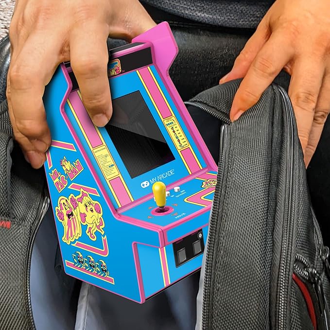 My Arcade Ms. Pac-Man Micro Player Pro: Classic Arcades 6.75" Screen, Retro Gaming, Video Game Collectibles