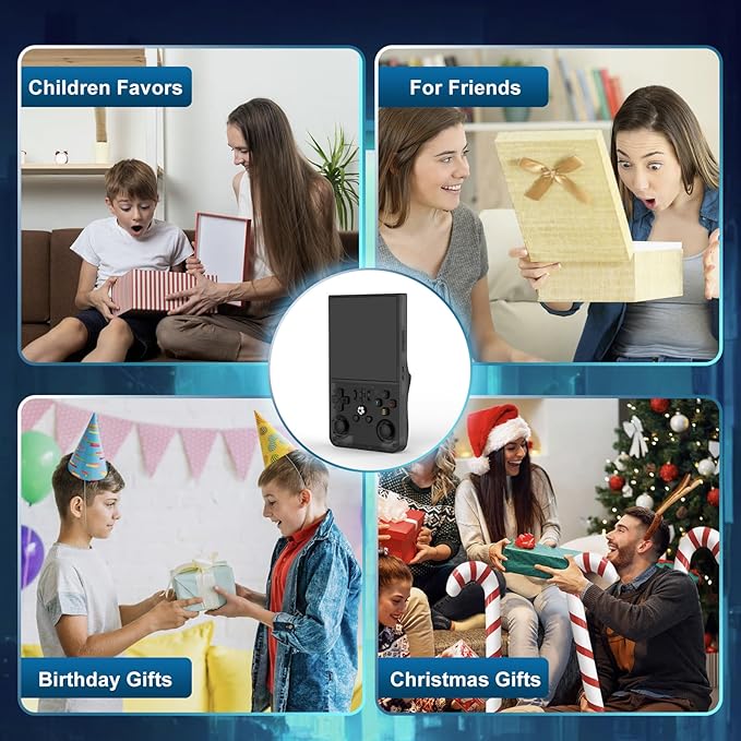 RegiisJoy R36 MAX Handheld Game Console 40250 Games, 4 inch IPS Screen Retro Game Console, Mini Portable Pocket Arcade 4000mAh 256G TF