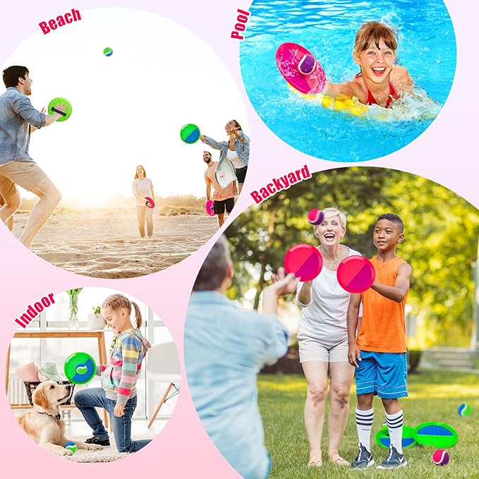 Toss and Catch Ball Game - Ideal Outdoor Beach, Pool & Yard Toy for Toddlers and Kids Ages 4, 5, 6, 7, 8+, Perfect for Boys Girls - Great Birthday Gift & Stocking Stuffers