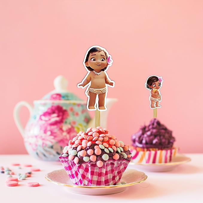 Bby Mna Cupcake Topper - Elegant Dessert Decoration | Ocean Theme Party Decor | Stylish & Reusable Cupcake Topper for Birthday Celebrations