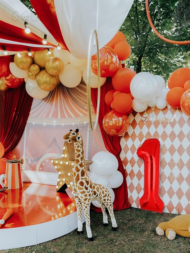 40 Inch 1 Red Number Balloons Mylar Foil Helium Digital Balloons Baby Shower 1st Birthday Party Decor Supplies