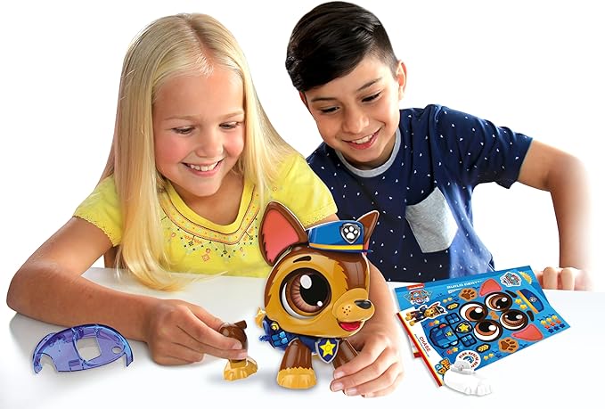 Paw Patrol - Chase - Build A Bot - Interactive Toy - Build Your Own Puppy Robot - for Kids from 4 Years Old - Learning Sound
