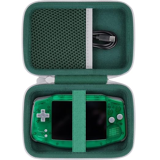 khanka Hard Travel Case Replacement for Anbernic RG34xx Handheld Game Console,Case Only. (Green)