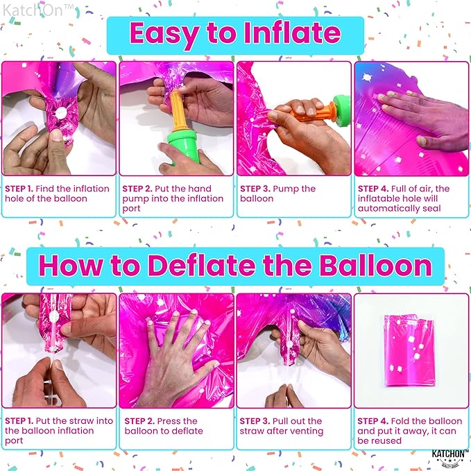 KatchOn, Giant Rainbow 2 Balloon Number - 40 Inch | Number 2 Balloons for Birthdays | 2 Year Old Balloon for 2th Birthday Decorations Girl | Number Balloons for Anniversary Decorations