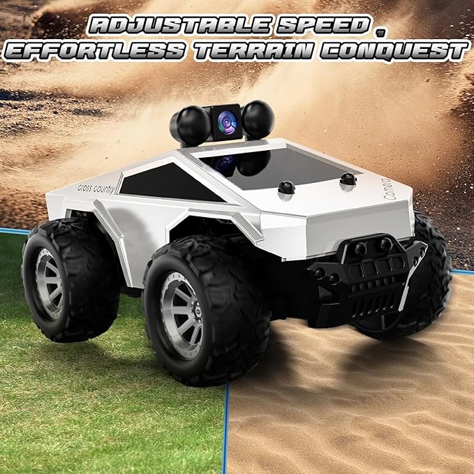 1: 28 RC Cars Remote Control Car with 720P HD FPV Camera, All-Terrain RC Truck with Body Light Rechargeable Battery, RC Car Vehicle Toy Gifts for Adults Kids Boys and Girls