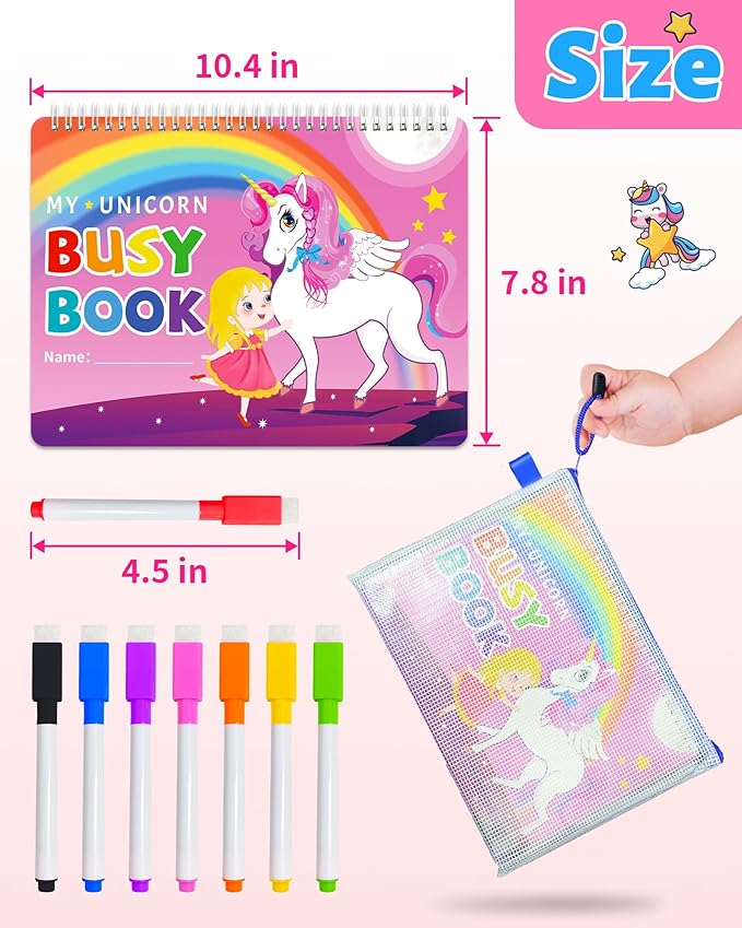 Benresive Montessori Preschool Busy Book for Toddlers 3-5, Preschool Learning Activities, Educational Toys Gifts Ages 3 and Up, Autism Sensory Travel Toys Easter Basket Stuffers for Toddlers