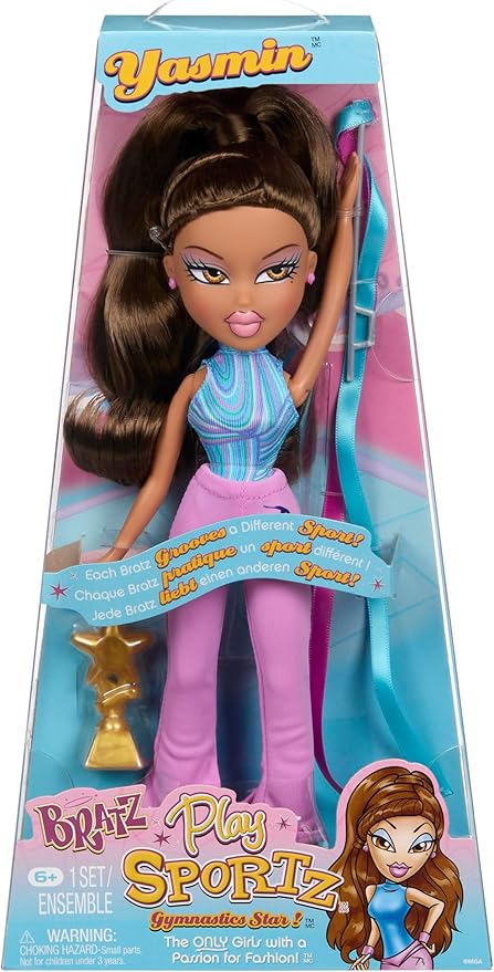 Bratz Play Sportz Yasmin Fashion Doll with Accessories, Gymnastics