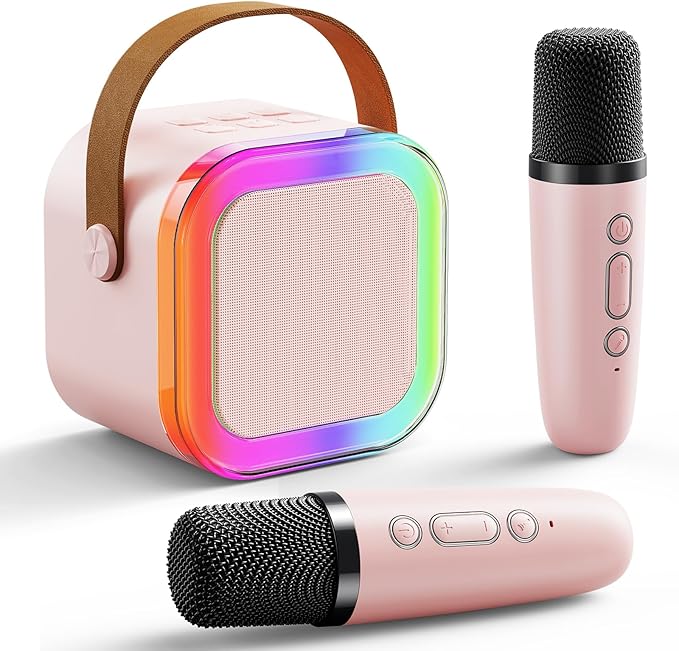 Toddler Karaoke Machine for Girls: Music Singing Toys with 2 Microphones - Popular Birthday Gift Ideas for 2 3 4 Year Old Girls