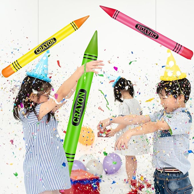 Giant Inflatable Crayons Balloon - Back To School Balloons Decorations - Party Supplies and Gifts - (4Crayons)