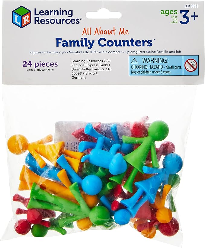 Learning Resources Family Counters Smart Pack, Tactile Learning, Counting & Sorting Toy, SEL, 24 Counters, Ages 3+