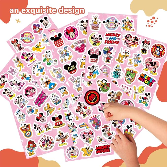 Mouse Stickers, Scrapbooking, 32 Different Sheets, Teacher Reward Stickers Prizes, Mouse Themed Birthday Party Favors Supplies，Recommended Age 18(Style B)