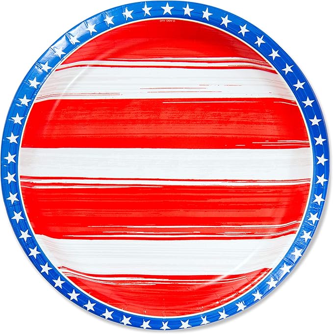 American Greetings Memorial Day Party Supplies, Paper Dinner Plates (36-Count)