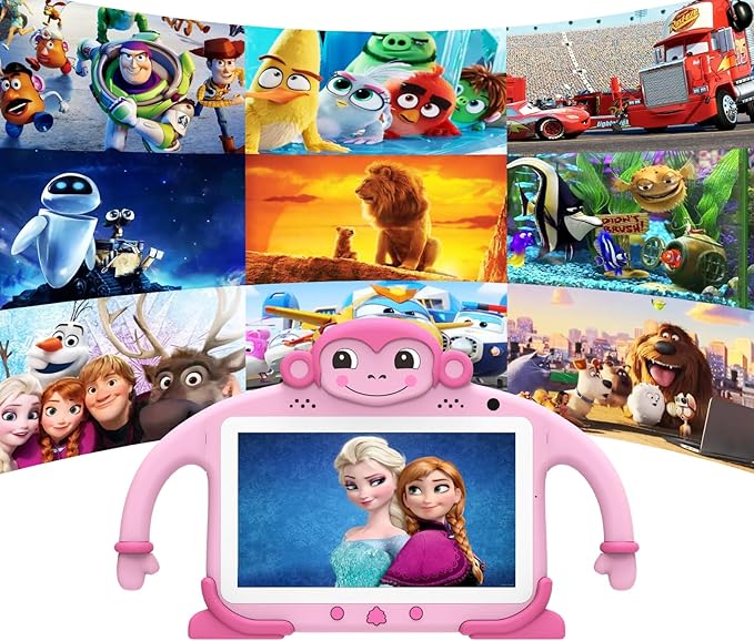 Kids Tablet 7" Tablet for Kids 32GB Toddler Tablet with Wi-Fi YouTube Case, Kids Android Learning Tablet for Toddlers Kids Software Installed Lots Educational Content for Boys Girls