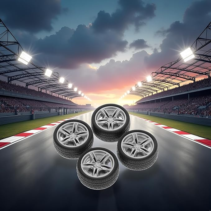 4 Pcs Black Tires, 48mm Simulation Rubber Wheel Tire Wheel Toy Model DIY RC Spare Parts Easy Installation,Tire and Sets,Remote and App Controlled Vehicles and Parts,and Tires