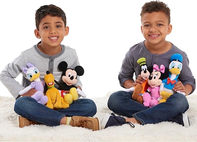 Disney Junior Mickey Mouse Small Plush Pluto, Stuffed Animals, Dog, Kids Toys for Ages 2 Up by Just Play