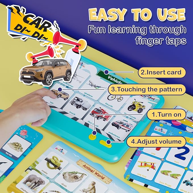 HOMESTEC Toddlers Talking Flash Cards + HOMESTEC Astro Pad