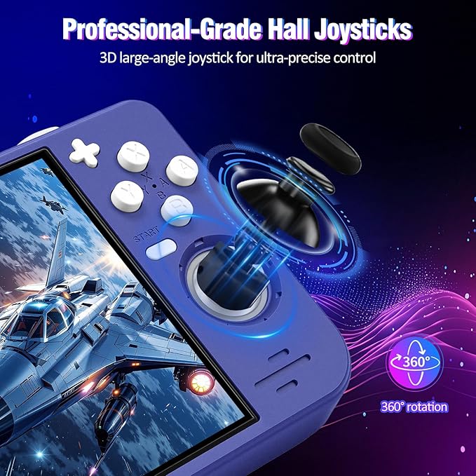 RF40H Handheld Game Console, 4.0" Retro Gaming Console Preloaded 20,000+ Classic Games, Open Source Linux System, Support WiFi Online Play, Portable Pocket Hand Held Video Game (Purple)
