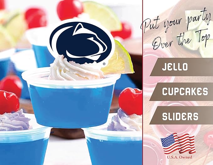 Penn State University Cupcake Topper Party Supplies for Football, Birthday, Graduation Party Decorations (24 Pieces) (Penn State Nittany Lions)