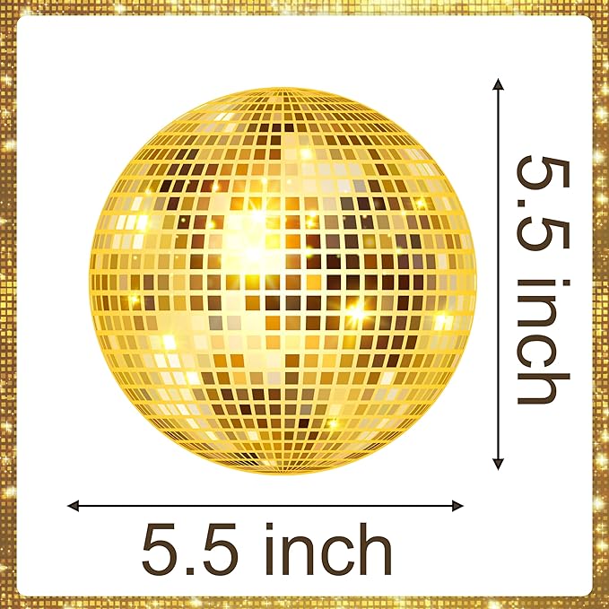 20Pcs Gold Disco Ball Hanging Swirls 70s Disco Birthday Party Decoration Gold Disco Ball Themed Swirl Ceiling Hanging Streamers for 70s 80s New Year Party Decoration Disco Fever Supplies(Paper)