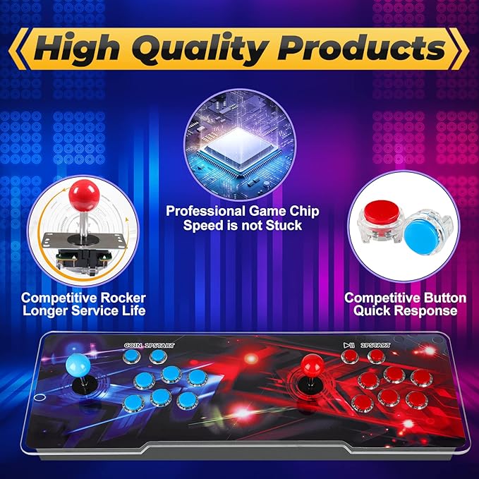 Pandora Box Console 32000 Arcade Games in 1,Retro Game Machine for TV PC Projector, Supports Up to 4 Players, Full HD Output, Search, Save, Hide, Favorites List